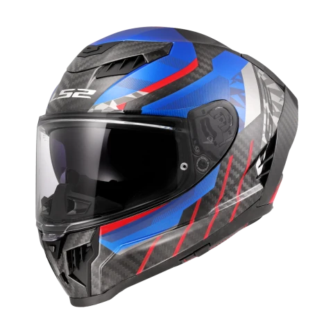 LS2 FF807 DRAGON TRAX CASCO DE MOTO AZUL ROJO