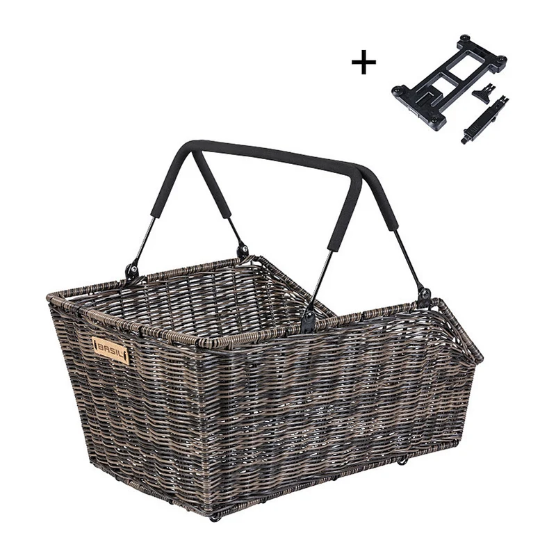 Panier arrière vélo Basil Cento Rattan Look 22 L