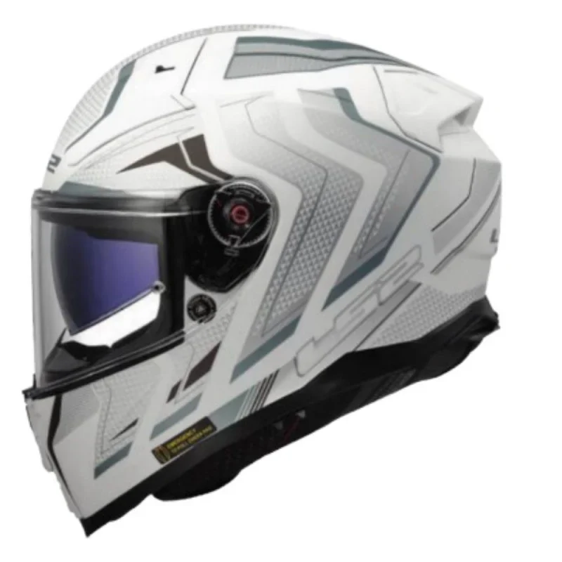 LS2 FF811 VECTOR II ALIZER CASCO DE MOTO MATE BLANCO PLATA