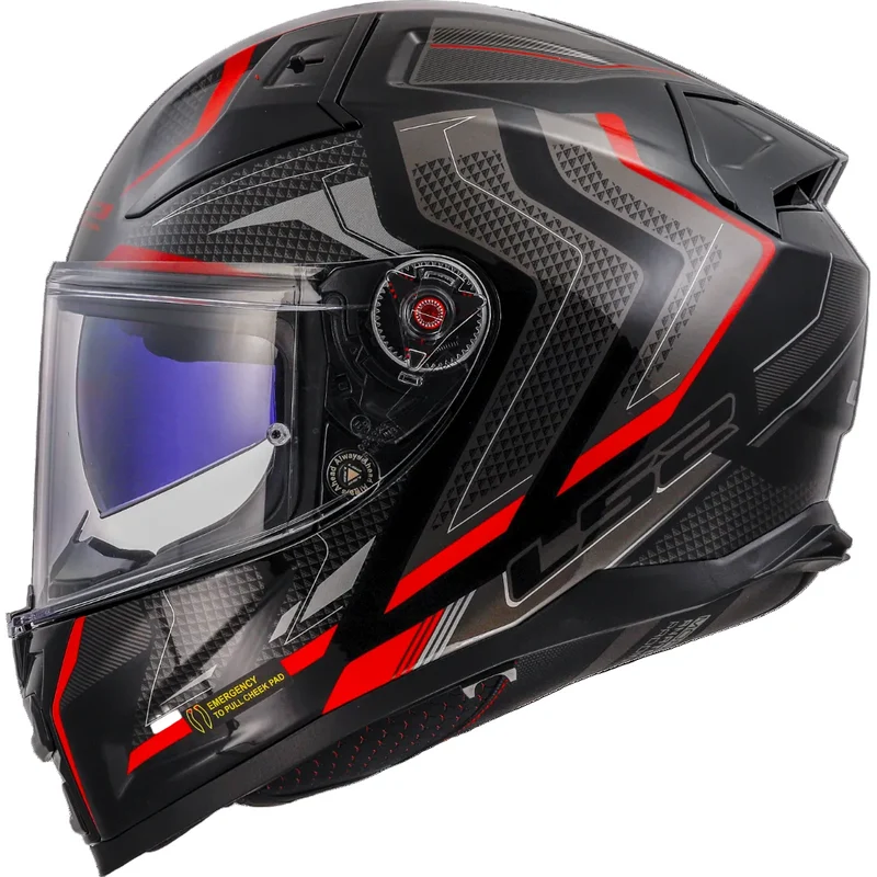 LS2 FF811 VECTOR II DARFLO CASCO DE MOTO NEGRO ROSA