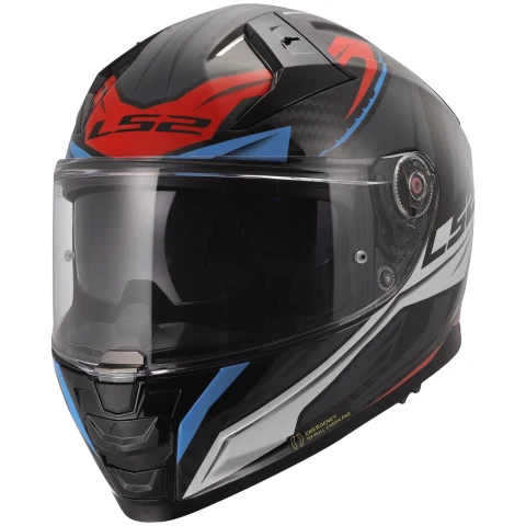 LS2 FF811 VECTOR II C SAVAGE CASCO DE MOTO BLANCO AZUL ROJO