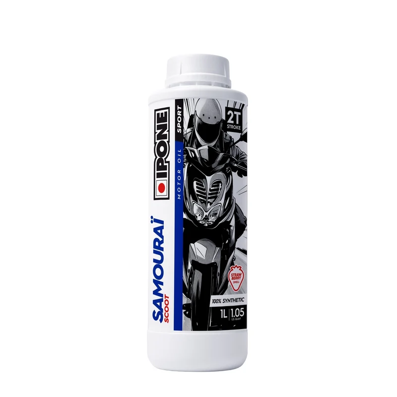 Huile 2T Samourai Scoot Fraise 1L Ipone