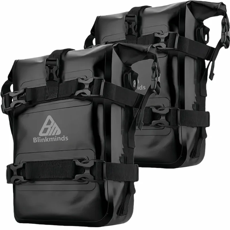 Sacoche moto crash bar 100% etanche 8L | BLINKMINDS™