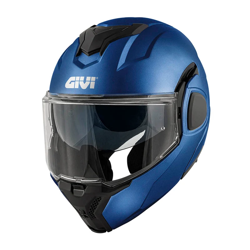 GIVI CASCO FLIPBACK FIBER X36 SOLID AZUL MATE METALIZADO T54