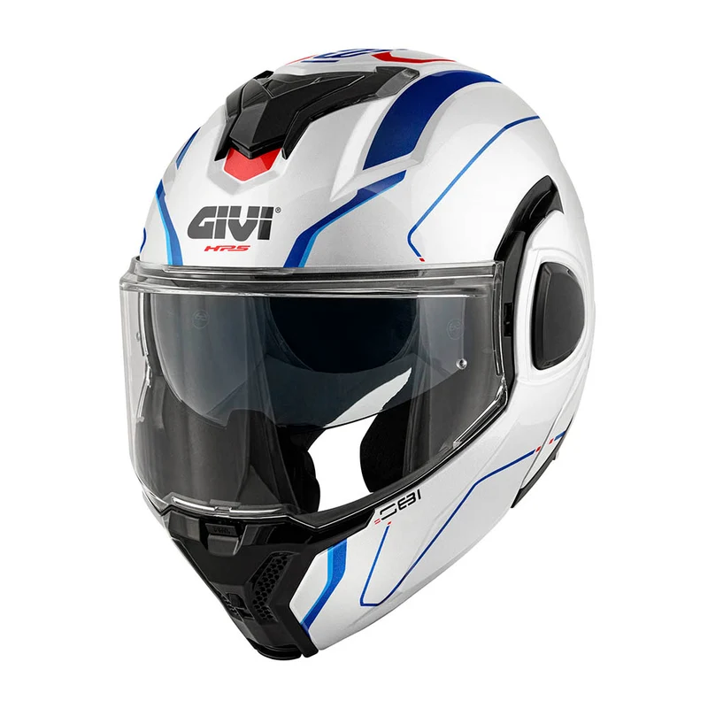 GIVI CASCO FLIPBACK FIBER X36PLUSE BLANCO BRILLOAZULROJO T54