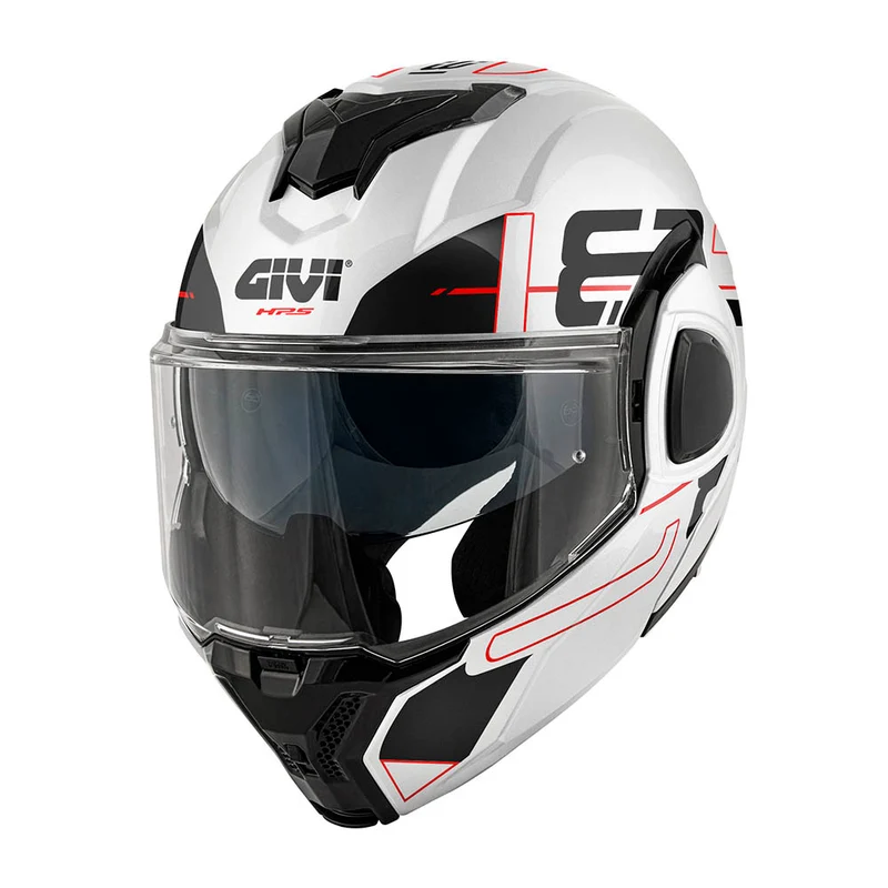 GIVI CASCO FLIPBACK X36VERTIGO BLANCO BRILLONEGROROJO T54
