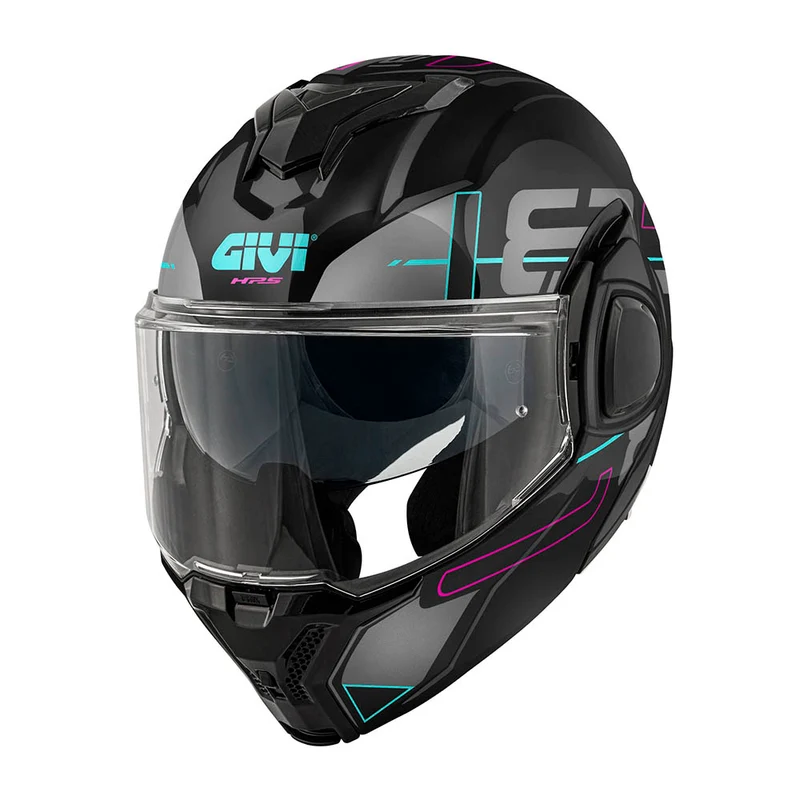 GIVI CASCO FLIPBACK X36 VERTIGO NEGRO BRILLO ROSA