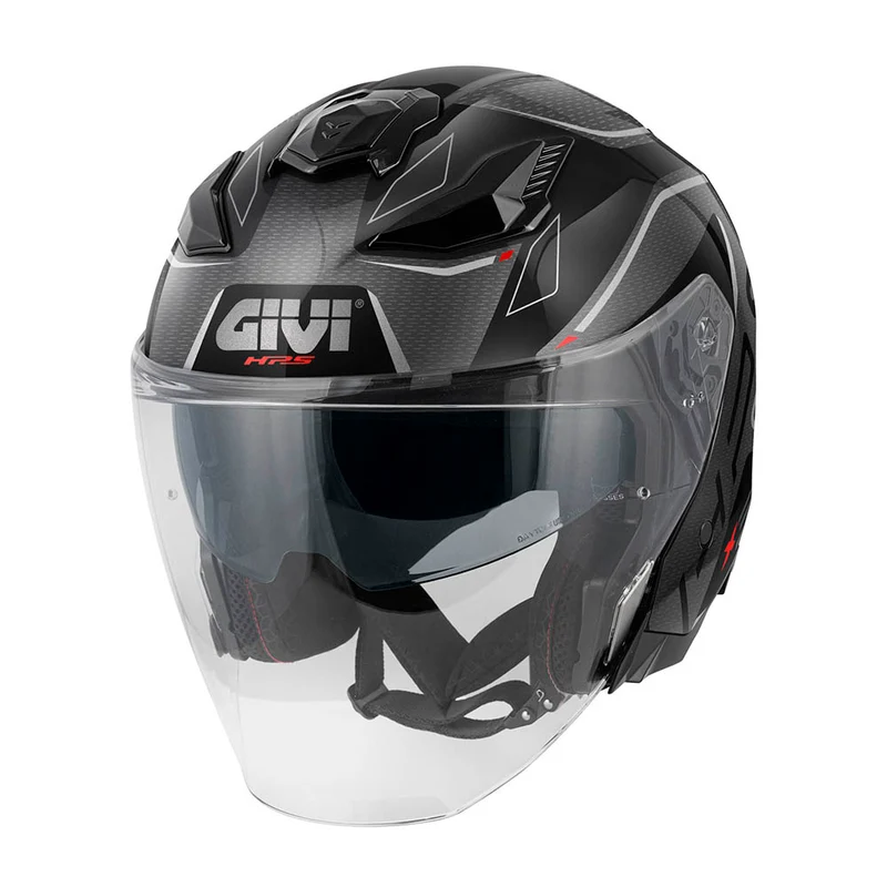GIVI CASCO JET X31IMPACT NEGRO BRILLOTITANIO OSCUROROJO T54
