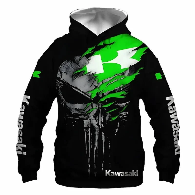Sweat à Capuche KAWASAKi Punisher | DESTOCKAGE