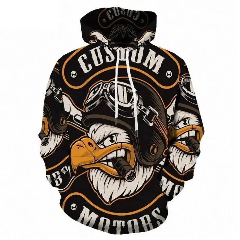 Sweat à capuche bikers "Custom Motors" | SOLDES