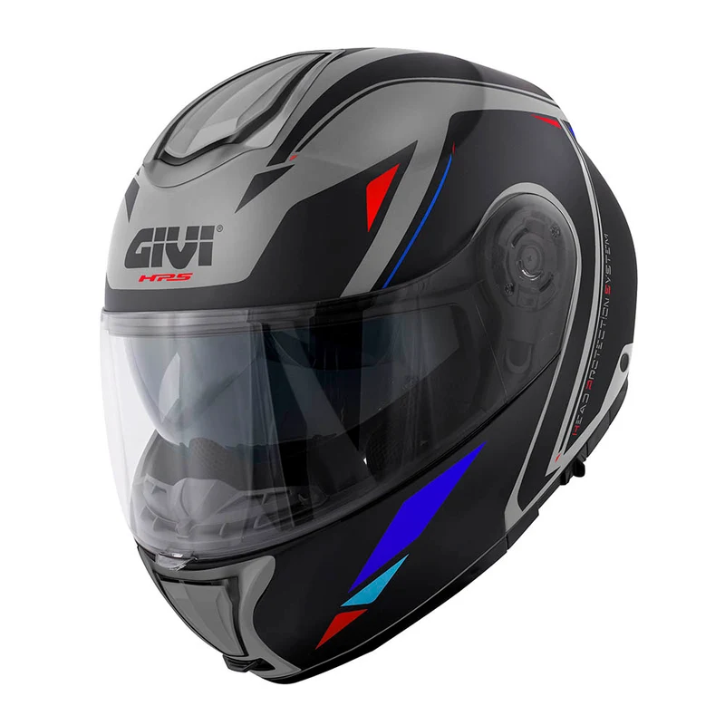 GIVI CASCO MODULAR X26 SQUARE GRIS MATE NEGRO ROJO AZUL
