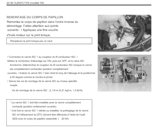 Manuel d'atelier Suzuki VL 800 2002 2012 français