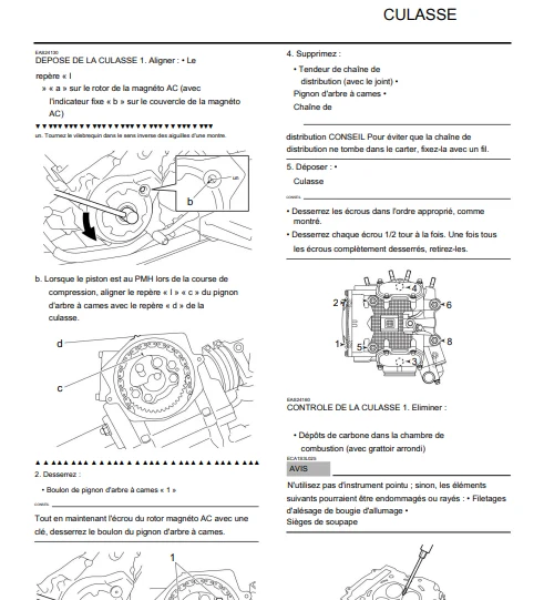 Manuel d'atelier yamaha 700 Raptor 2009 français