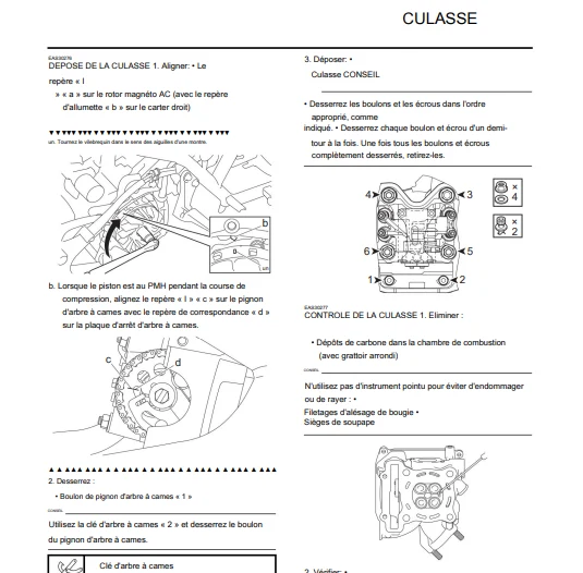 Manuel d'atelier Yamaha 125 Nmax MBX 125 Ocito 2015