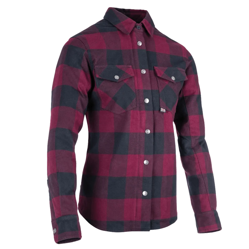 Veste Surchemise Moto Femme à Carreaux — Aramide & Protections CE | VALA™