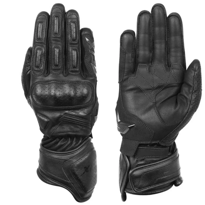 Gants Moto Cuir Homme ADX TRACK — Homologué CE, All Season, Coque Rigide