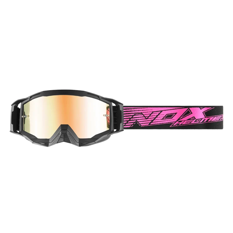 Masque Moto Cross Femme — Rose Anti-Buée Homologué CE