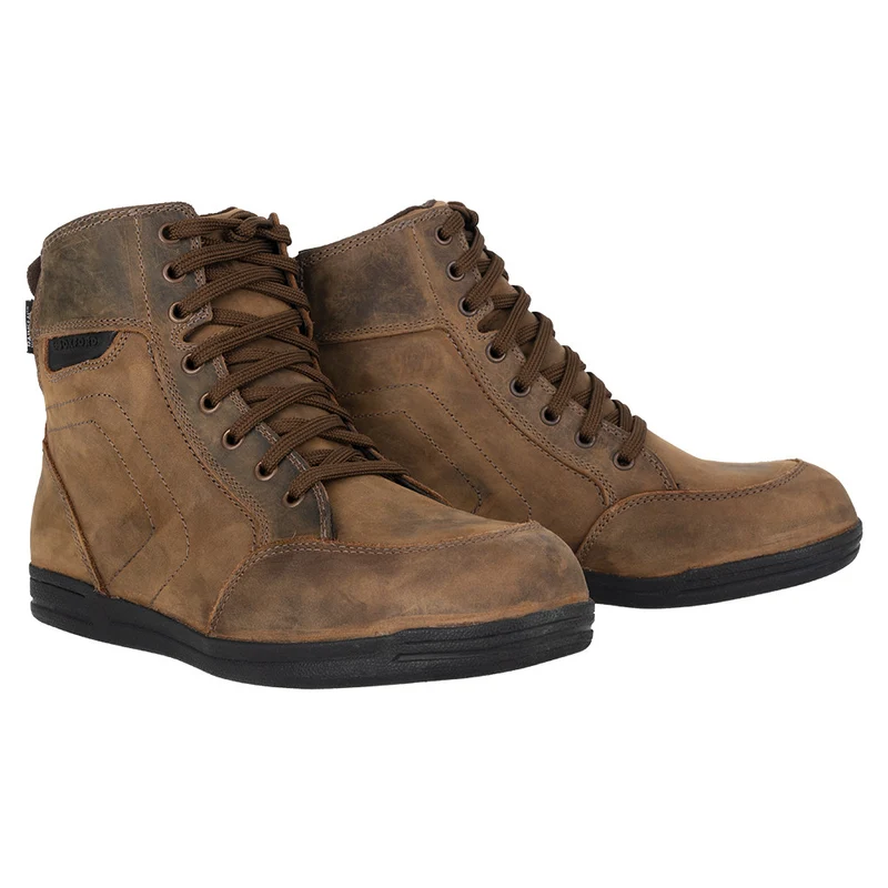Bottes Moto Homme Cuir Imperméable Casual Montant | Kickback Marron
