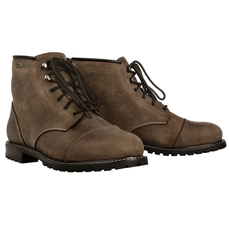 Bottes Moto Homme Cuir Imperméable Style Casual, Marron | Hardy