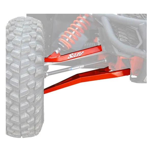SuperATV Sidewinder A-Arms - Red w/ Keller Perf. Ball Joints (AA-CA-X3XRS-1.5-BK14)