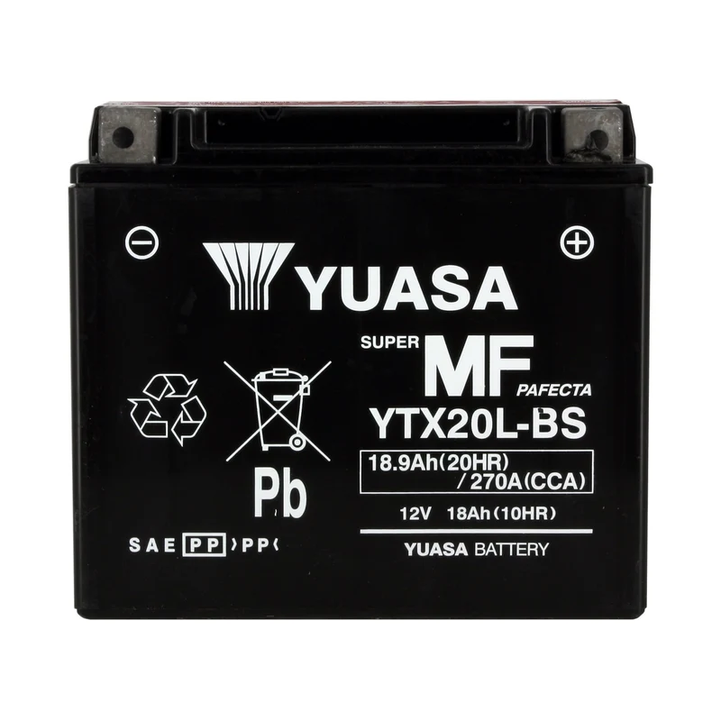 Batterie Moto Yuasa YTX20L-BS — AGM 12V Sans Entretien