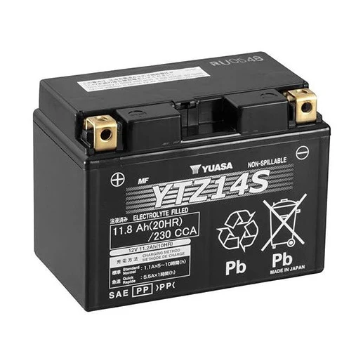 Batterie Moto Yuasa YTZ14-S — AGM 12V Sans Entretien