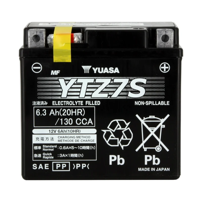 Batterie Moto Yuasa YTZ7-S — AGM 12V Sans Entretien