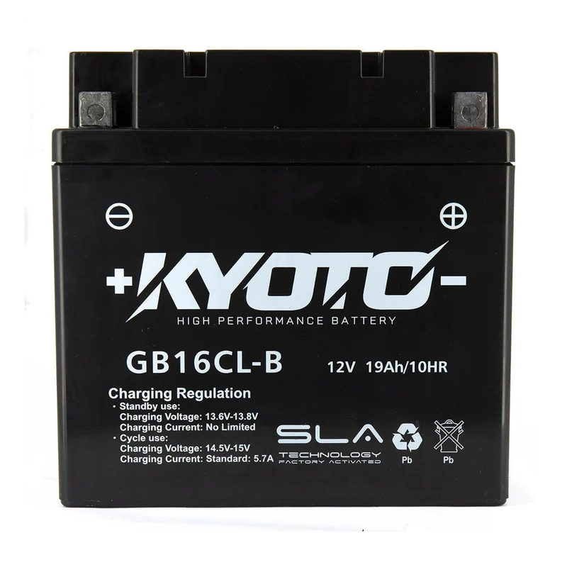 Batterie Moto Kyoto YB16CL-B — AGM 12V Sans Entretien