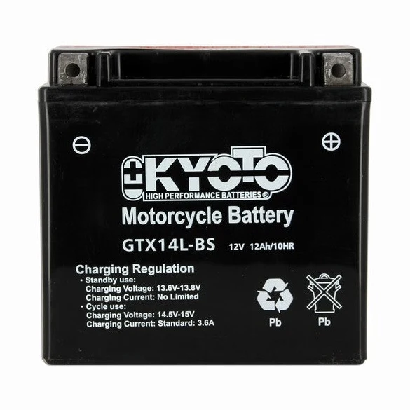 Batterie Moto Kyoto YTX14L-BS — AGM 12V Sans Entretien
