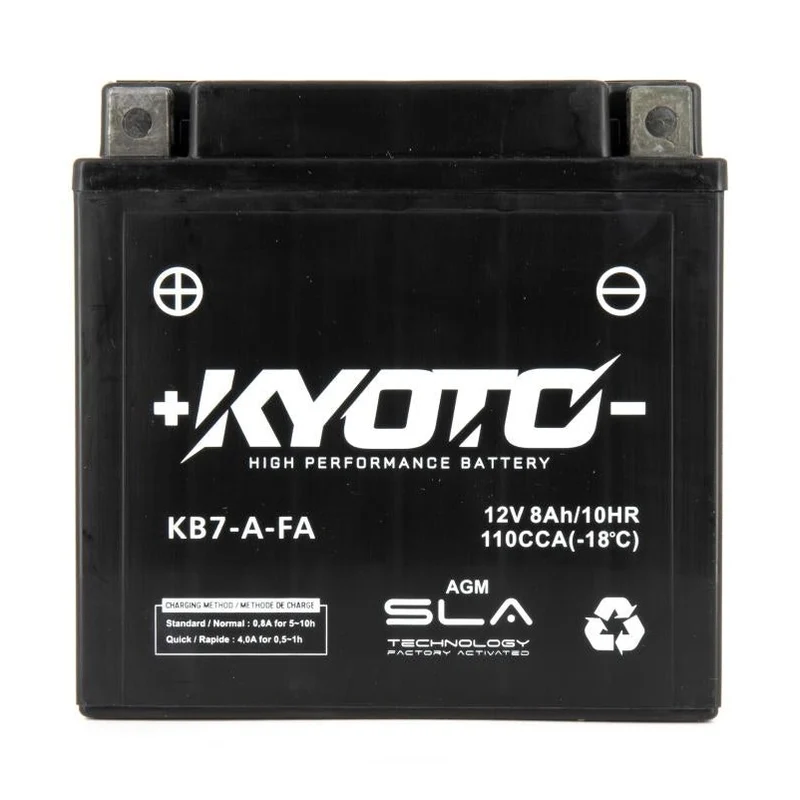 Batterie Moto Kyoto YB7-A — AGM 12V Sans Entretien