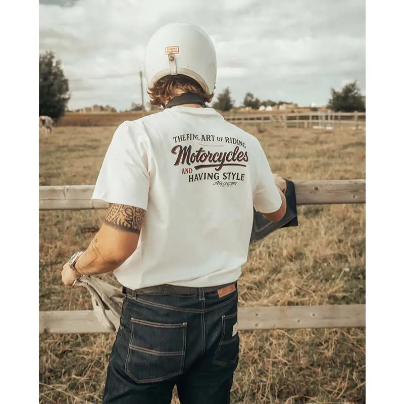 Tee shirt THE FINE ART OF RIDING Écru | Age of Glory