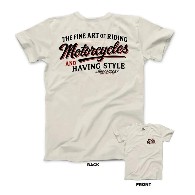 Tee shirt THE FINE ART OF RIDING Écru | Age of Glory