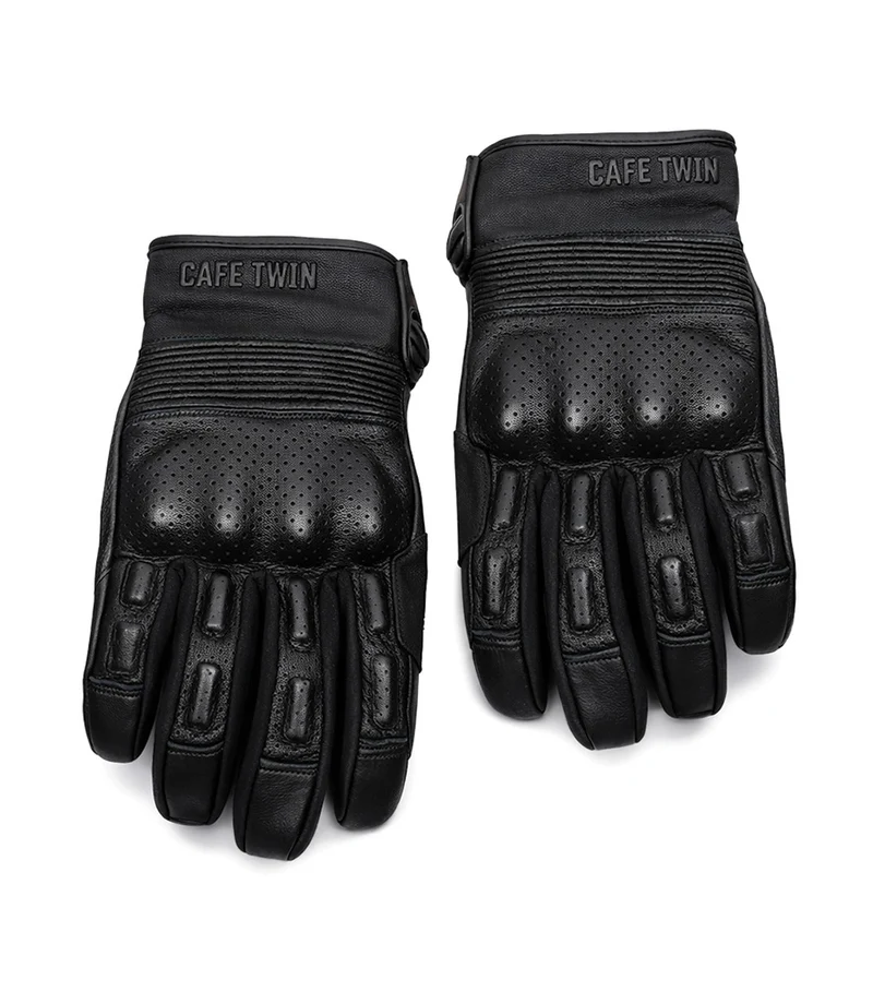 Guanti Moto Rapido Neri Cafe Twin con Protezioni e Palm Slider