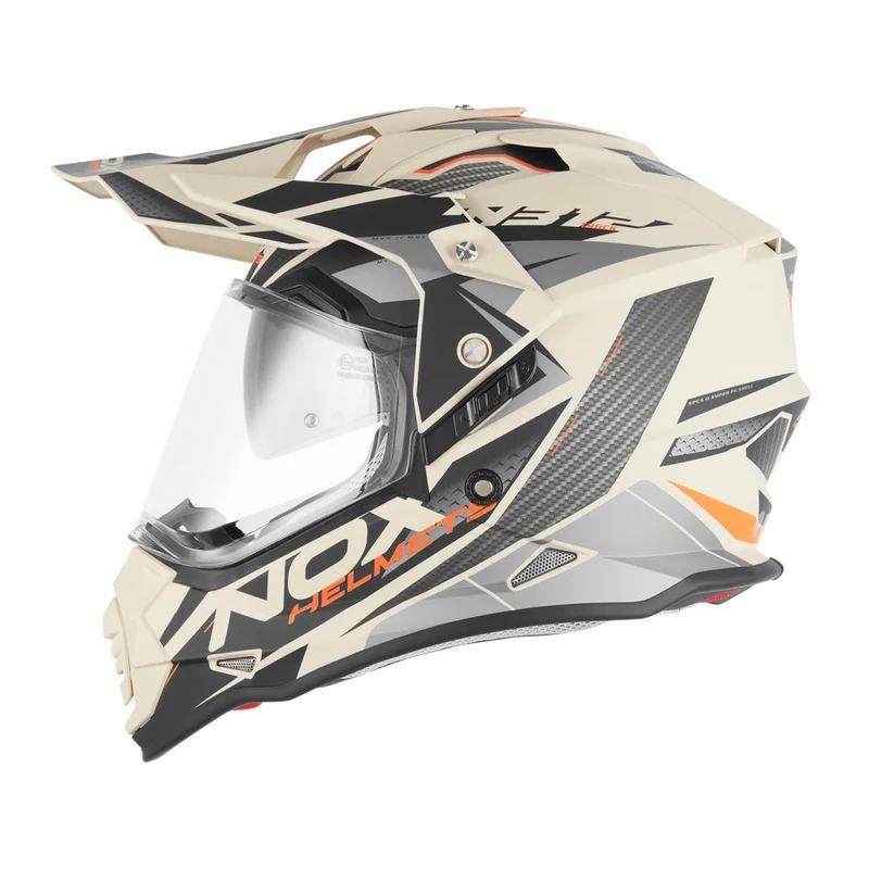 Casque Moto Adventure N312 Track Sable Mat Orange | NOX
