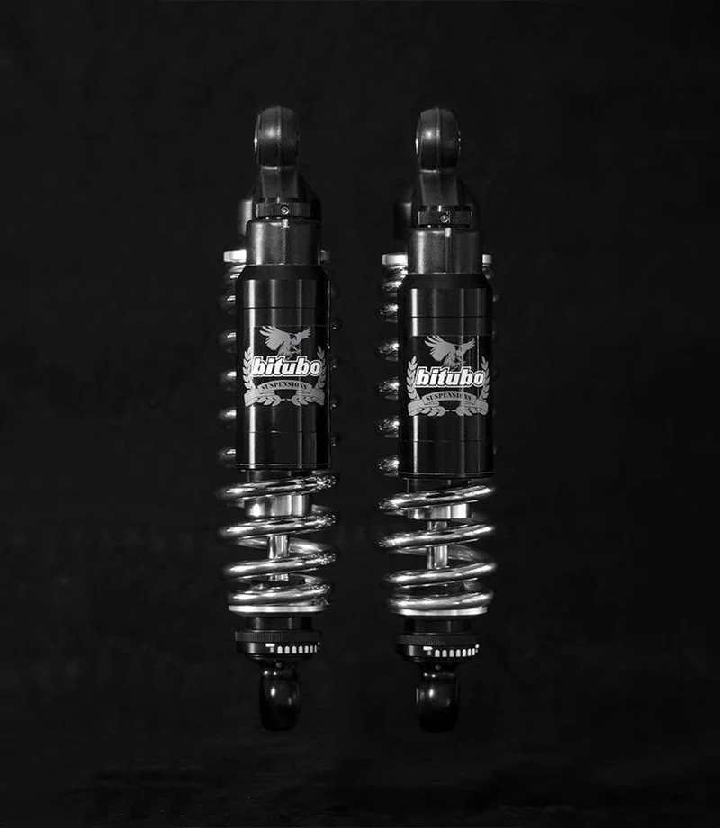 Ammortizzatori Shotgun 650 Bitubo WMT0 Chrome Edition 336 mm - Precarico, Estensione e Compressione