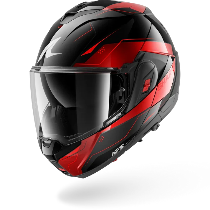 SHARK OXO MEKARIUM CASCO DE MOTO ROJO CROMO NEGRO