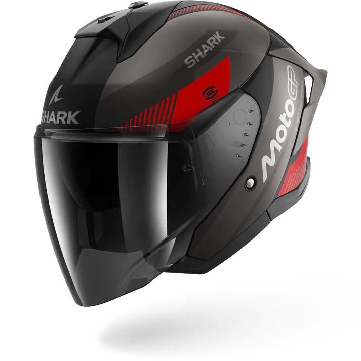 SHARK SKWAL JET CUP MOTOGP MAT CASCO DE MOTO JET NEGRO ANTRACITE ROJO