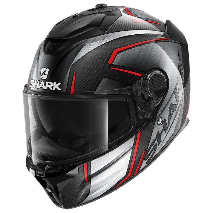 SHARK SPARTAN GT CARBON KROMIUM CASCO INTEGRAL DE MOTO CARBONO CROMO ROJO