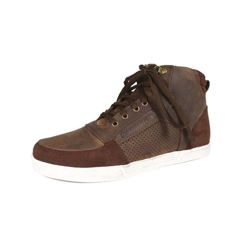 Basket Moto Homme Harisson Apache Marron — Cuir CE