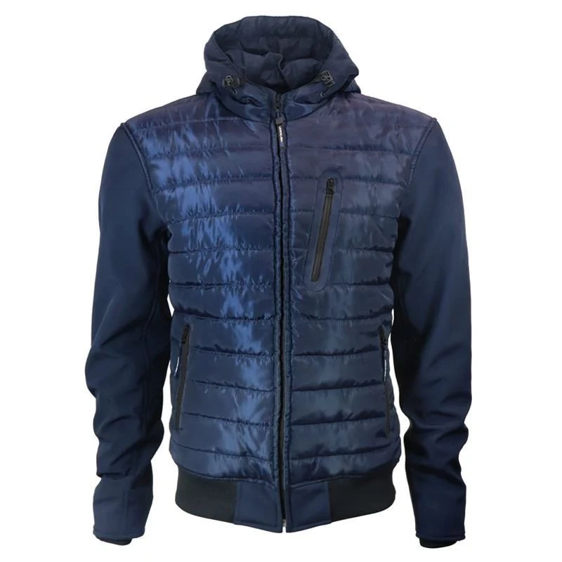 Veste Moto Softshell Homme Harisson Aspen Bleu CE