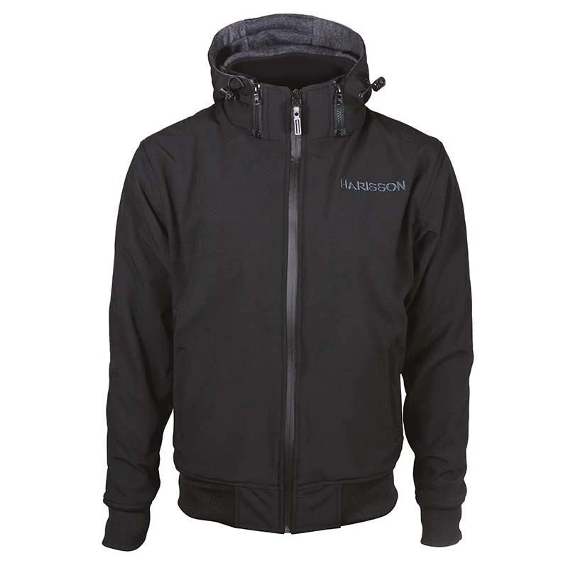 Veste Moto Softshell Homme Harisson Stewart Noir CE