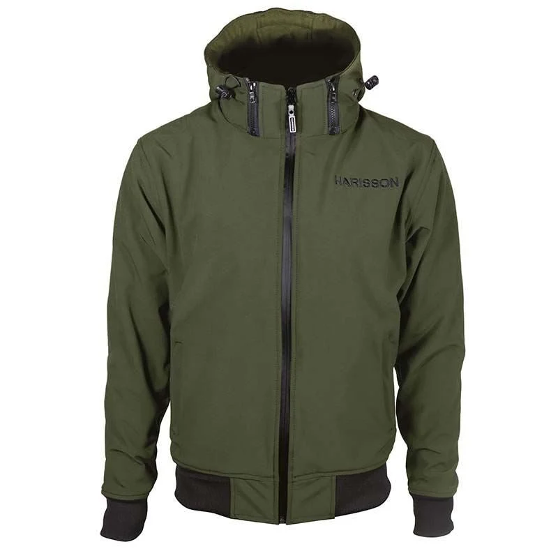 Veste Moto Softshell Homme Harisson Stewart Kaki CE