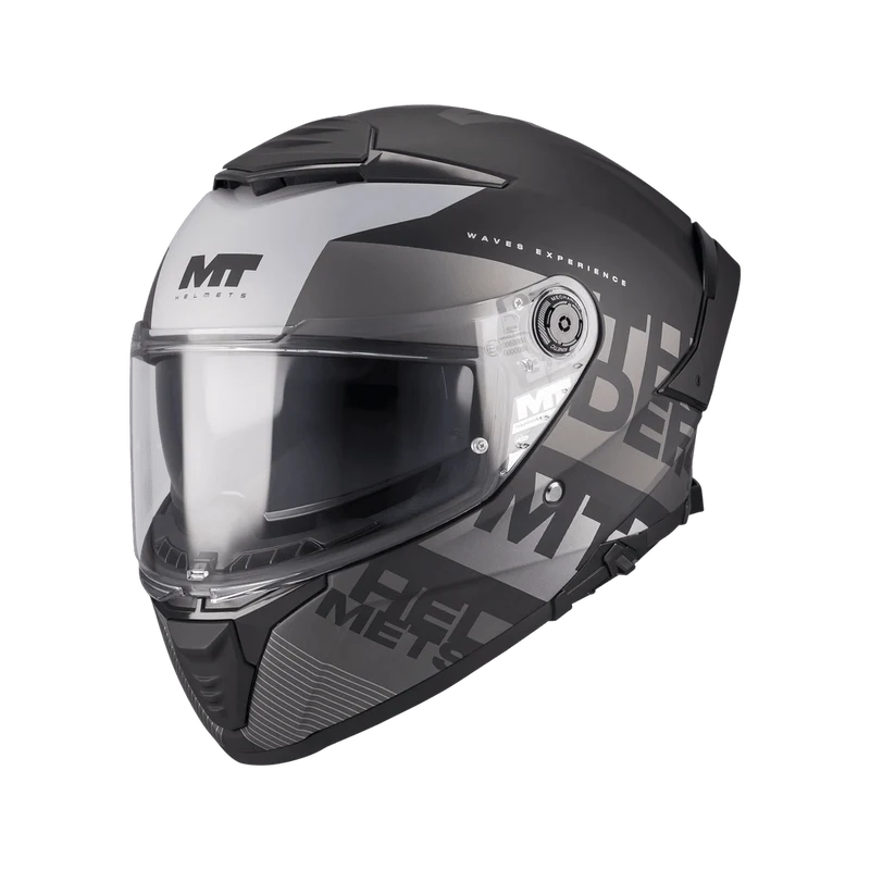 Casque Intégral MT Thunder 4 SV Waves Mat Noir/Gris — ECE 22.06