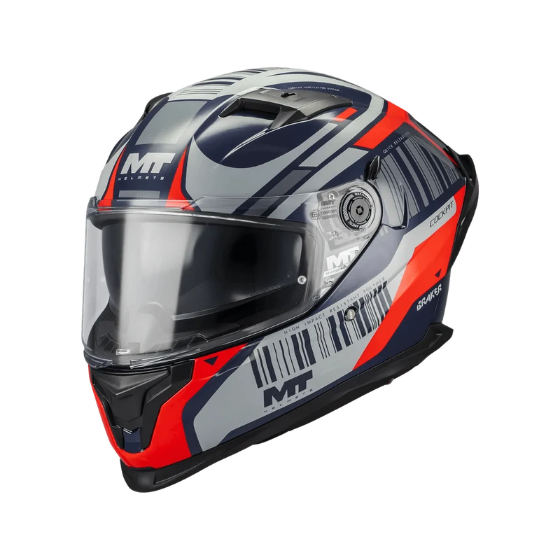 Casque Intégral MT Braker SV Cockpit C5 — Graphisme Technique ECE 22.06