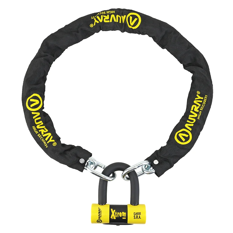 Antivol A Chaine Auvray X.Lock 1.20M Maillon Diam 10 Mm Avec U Xtrem Mini 52X65Mm (Diam 16 Mm) (U Classe Sra)