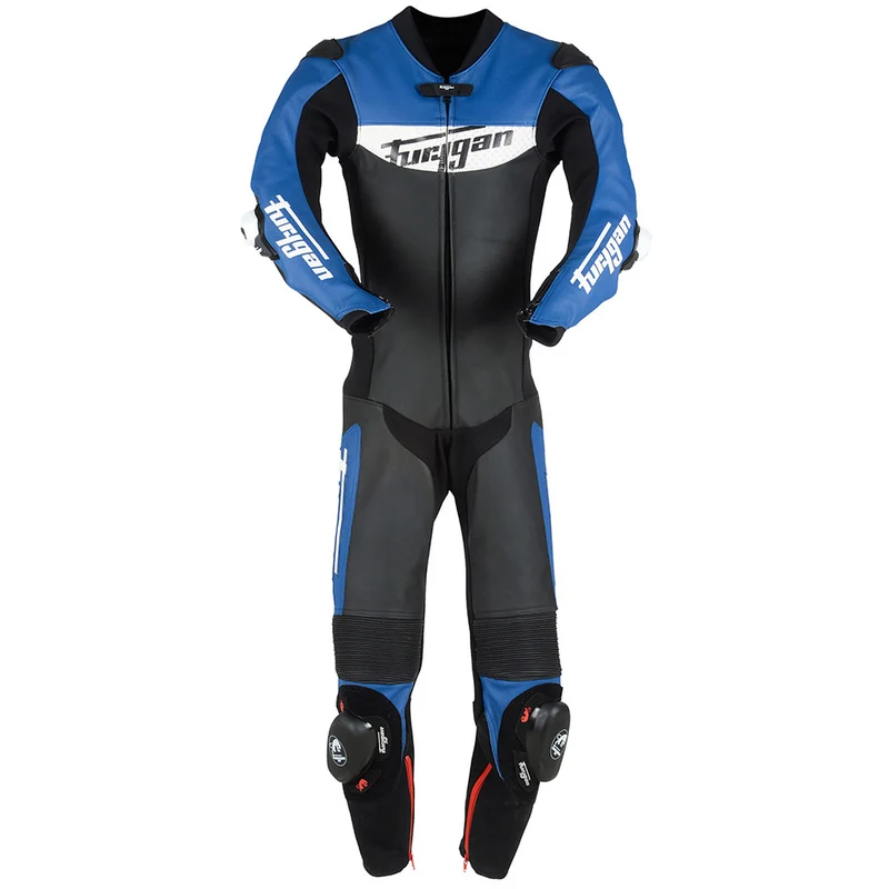 Combinaison Moto Cuir Enfant Furygan COMBI JUNIOR EVO Noir-Bleu-Blanc | Racing