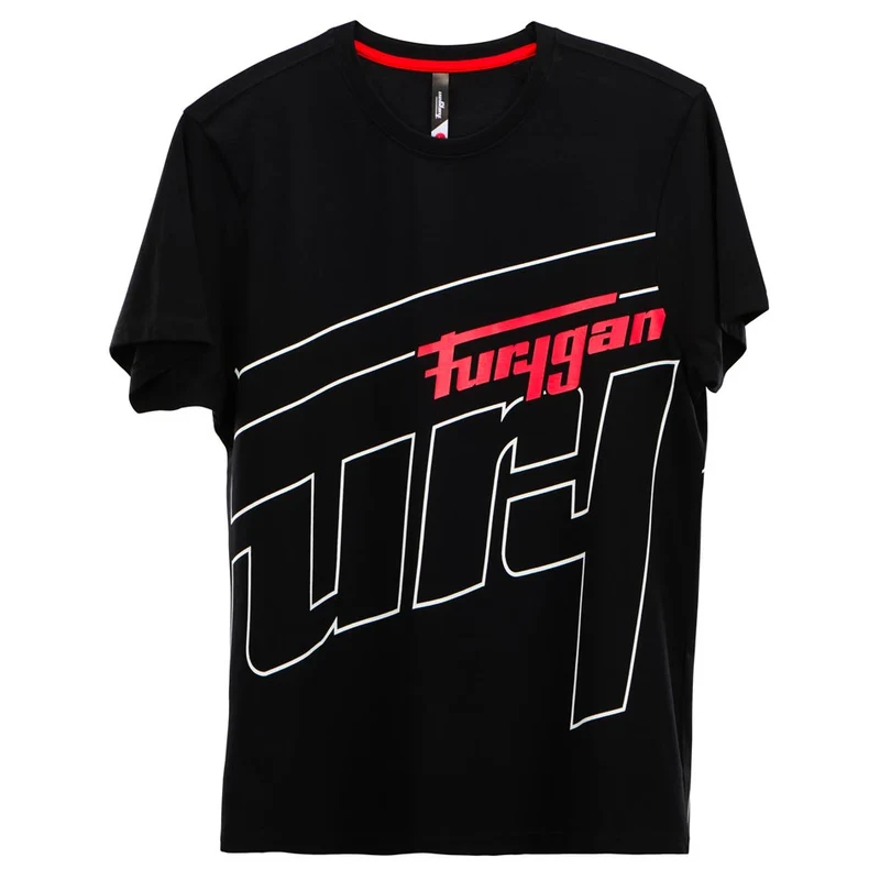 Vêtements Lifestyle Furygan T-SHIRT RAGE Noir-Blanc-Rouge