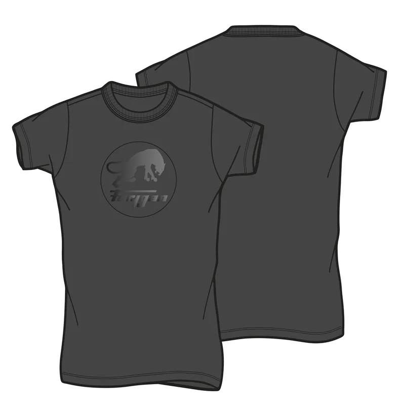 Vêtements Lifestyle Furygan CORPO LADY TS LOGO Noir-Noir