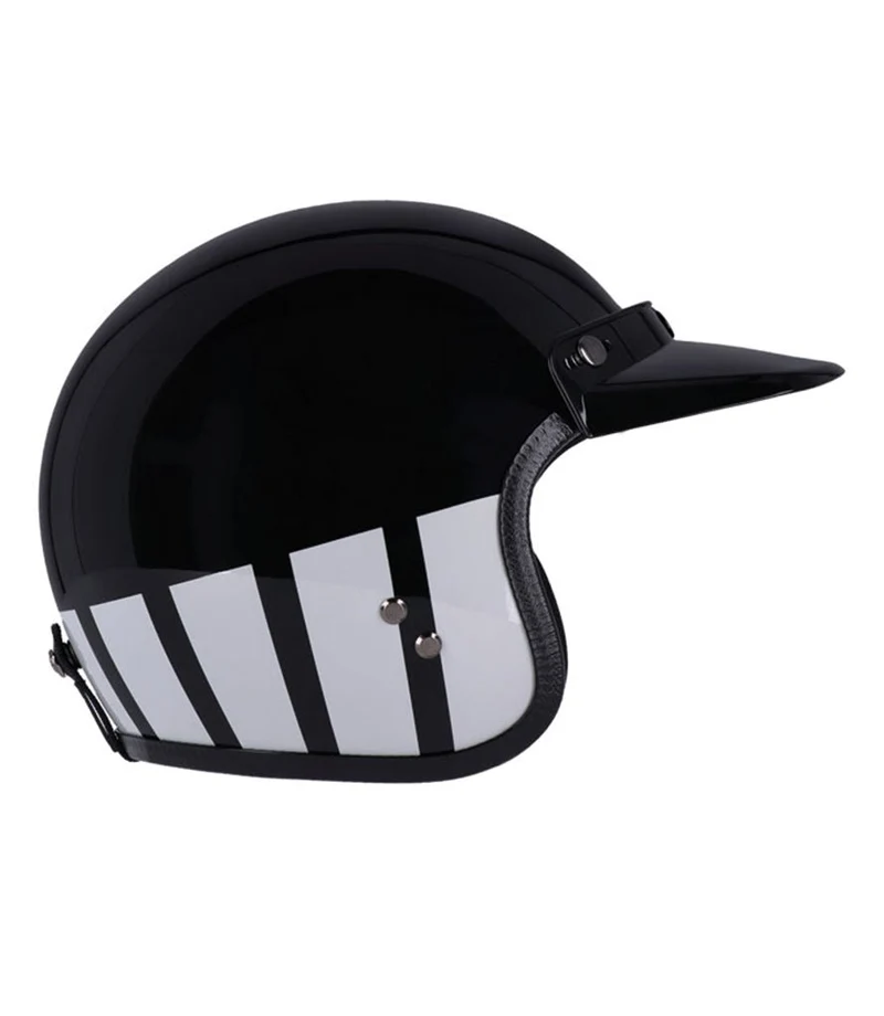 Casco Vintage Omologato Roeg Carbonstone White