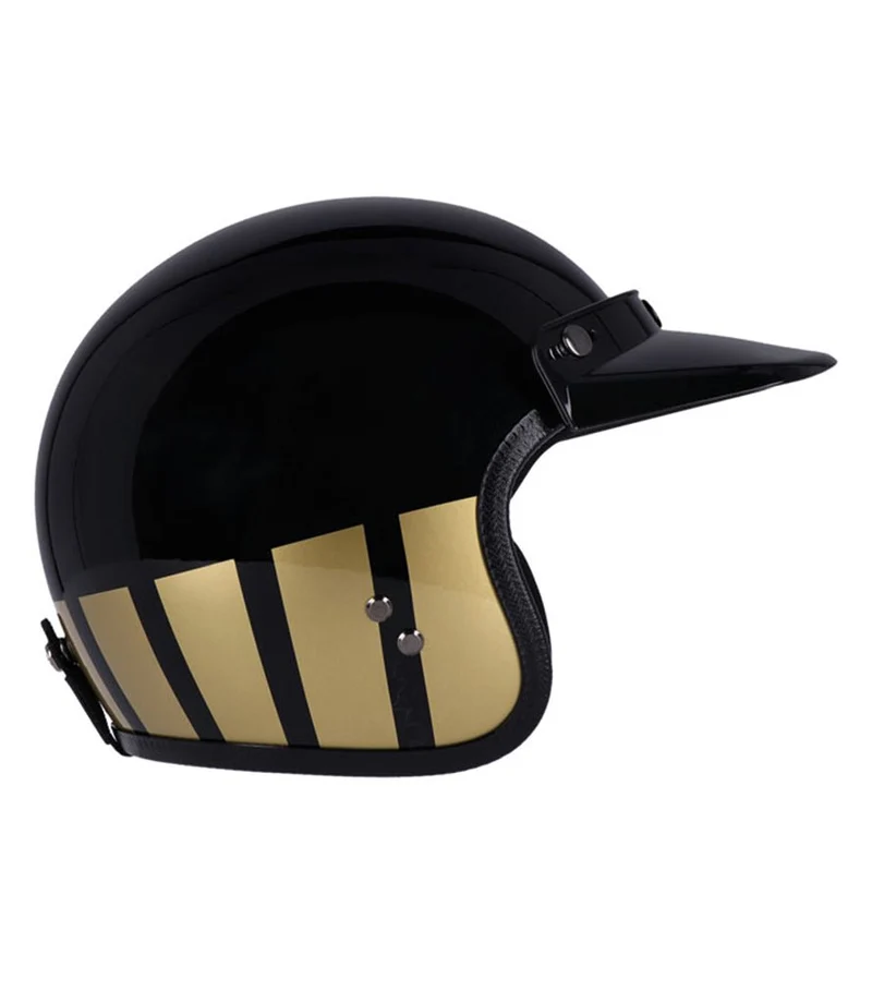 Casco Vintage Omologato Roeg Carbonstone Gold
